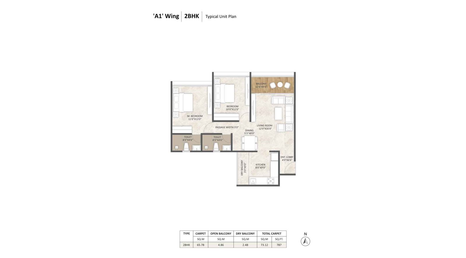 Suyog-Unitary-Esson-Liora-Codename-Floor-Plan-A1-Wing-2BHK-787-sqft