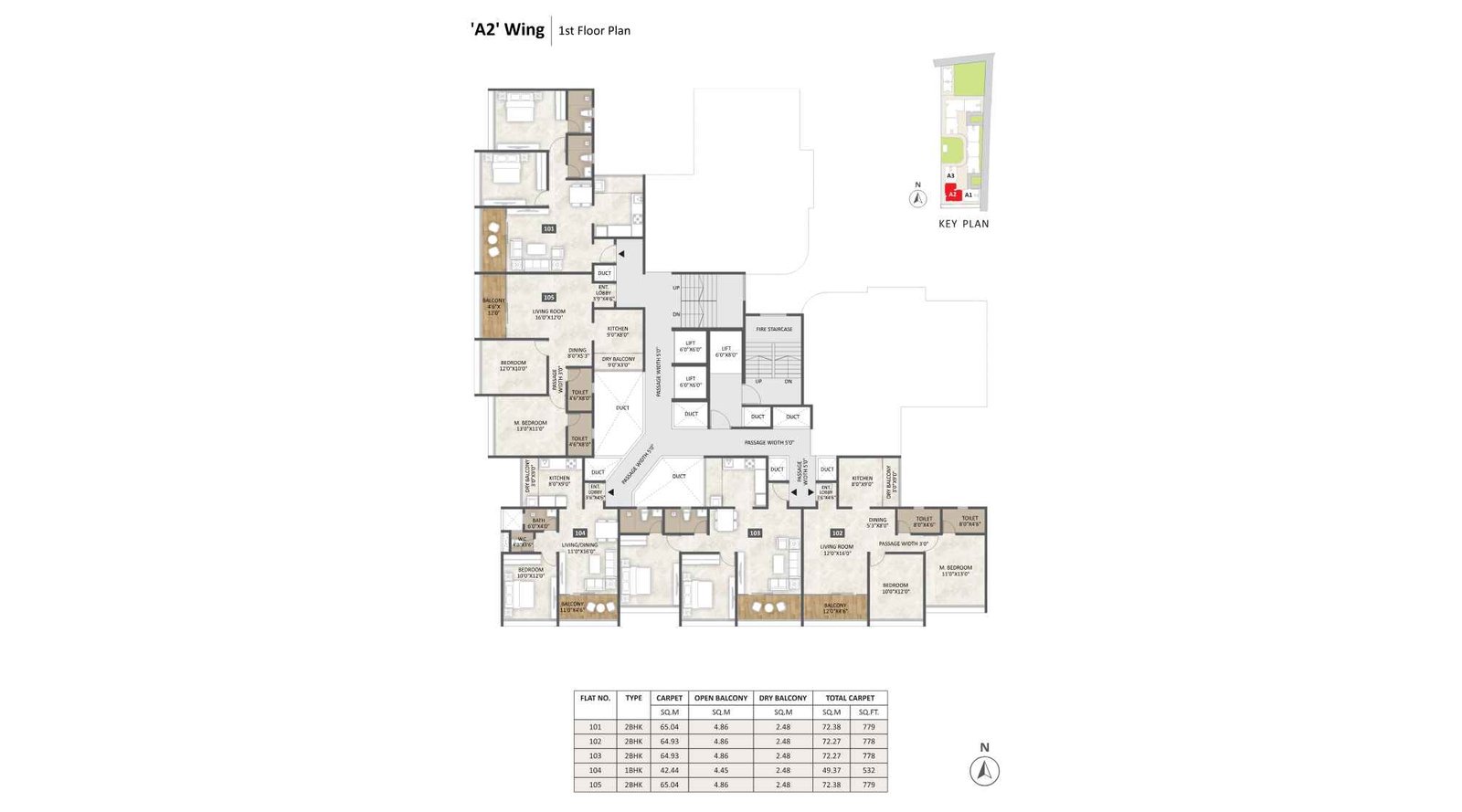 Suyog-Unitary-Esson-Liora-Codename-Floor-Plan-A2-Wing-1st